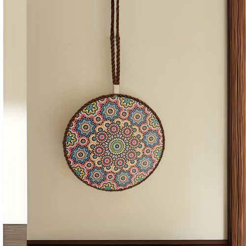 Sous-plat Rond en Céramique Artisanale - Un Chef-d'œuvre Inspiré de la Tradition Marocaine