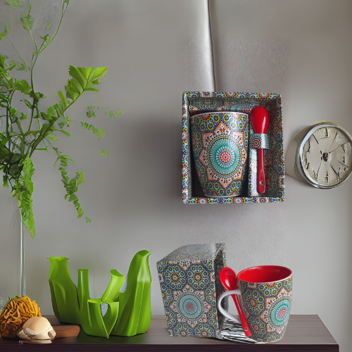Mug Artisanal Marocain avec Cuillère