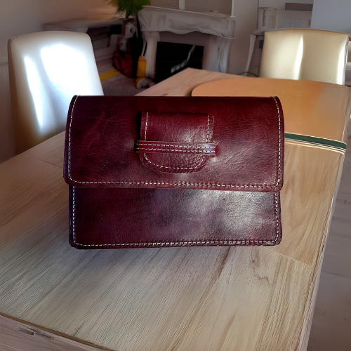 Sac à Main en Cuir de Vache - Artisanat Marocain