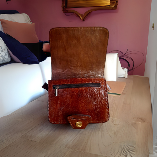 Sac à Main en Cuir de Chèvre Authentique - Artisanat Marocain Élégant