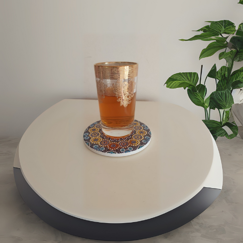 "Élégance Marocaine : Sous-Verres en Céramique Artisanale pour une Table Authentique"