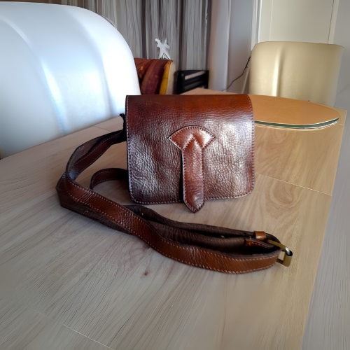 Sac à Main en Cuir de Chèvre Authentique - Artisanat Marocain Élégant