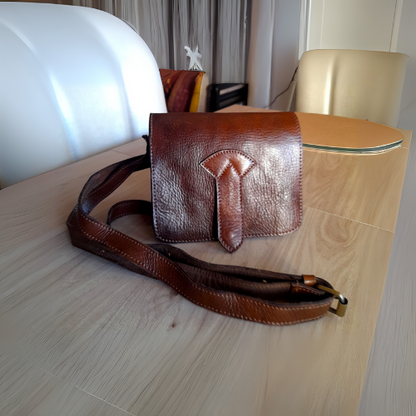 Sac à Main en Cuir de Chèvre Authentique - Artisanat Marocain Élégant